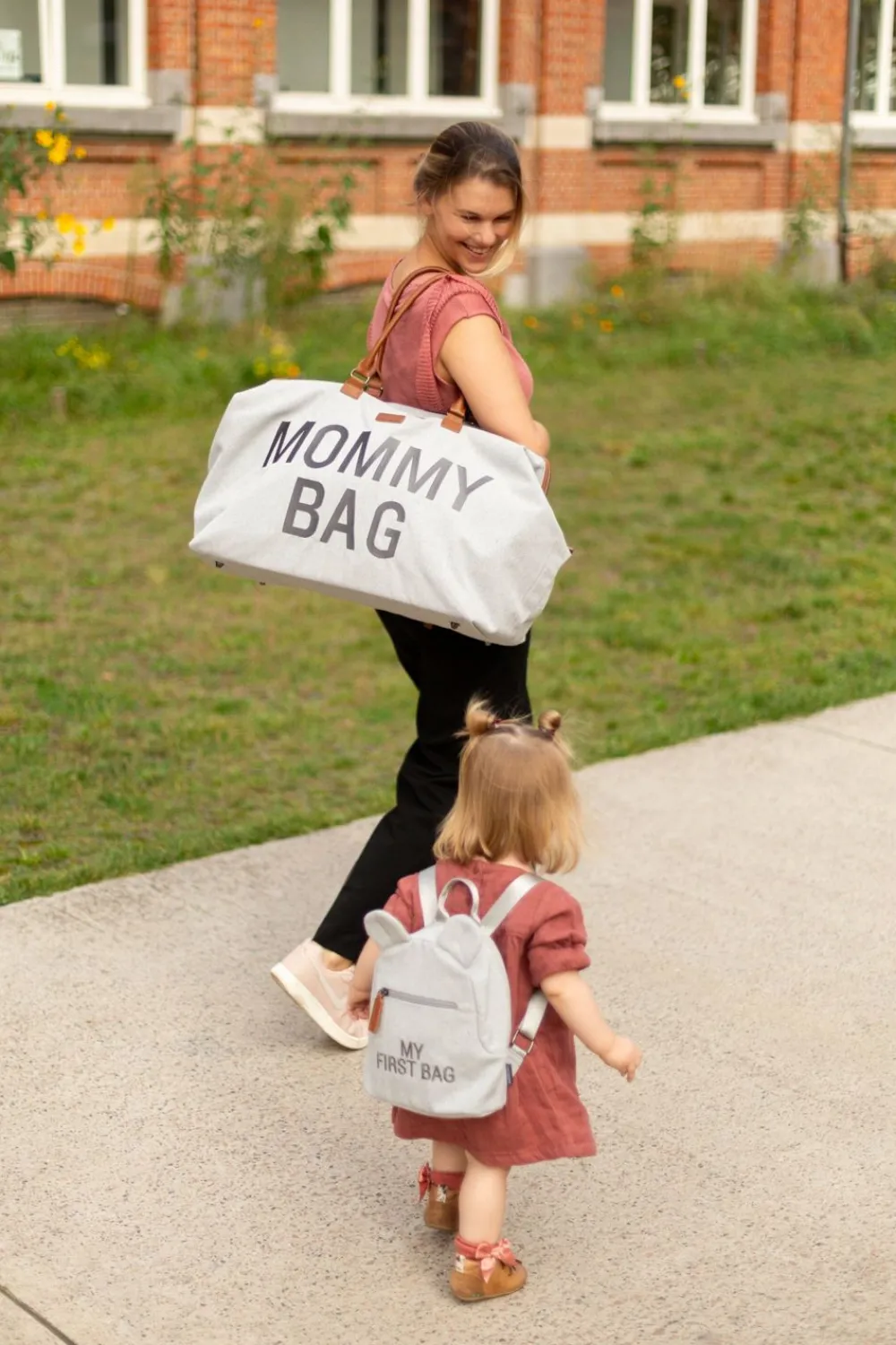 Online Childhome Mommy Bag ® Verzorgingstas - Canvas - Grijs