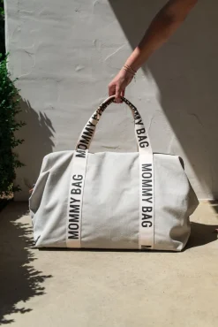New Childhome Mommy Bag ® Verzorgingstas - Signature - Canvas - Ecru