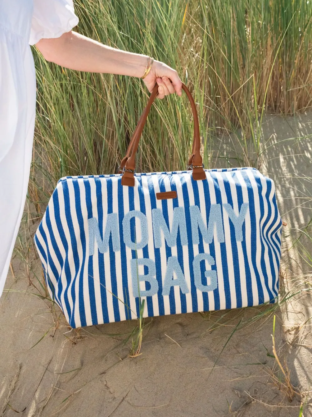 Flash Sale Childhome Mommy Bag ® Verzorgingstas - Stripes - Electric Blue/Light Blue