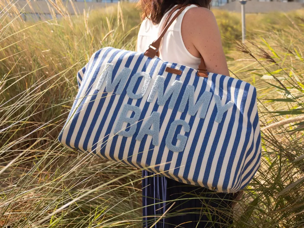 Flash Sale Childhome Mommy Bag ® Verzorgingstas - Stripes - Electric Blue/Light Blue