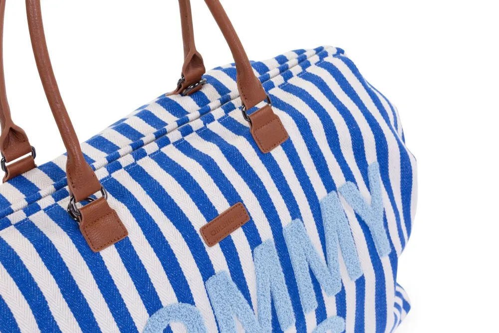 Flash Sale Childhome Mommy Bag ® Verzorgingstas - Stripes - Electric Blue/Light Blue