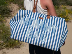 Flash Sale Childhome Mommy Bag ® Verzorgingstas - Stripes - Electric Blue/Light Blue