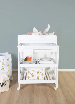 Outlet Childhome Mommy Bag ® Verzorgingstas - Ecru Strepen Zwart/Goud