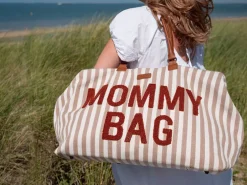 Cheap Childhome Mommy Bag ® Verzorgingstas - Stripes - Nude/Terracotta