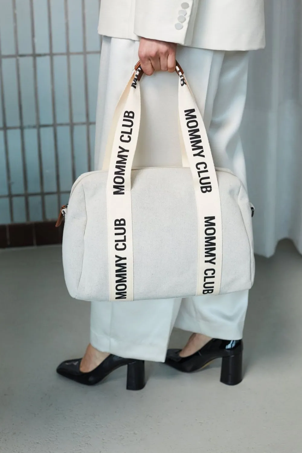 Outlet Childhome Mommy Club Verzorgingstas- Signature - Canvas - Ecru