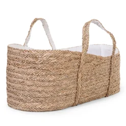 Online Childhome Moses Mand + Handvaten + Matras - Zeegras - Naturel