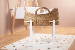 Online Childhome Moses Mand + Handvaten + Matras - Zeegras - Naturel
