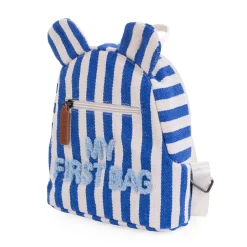 Fashion Childhome My First Bag Kinderrugzak - Stripes - Electric Blue/Light Blue