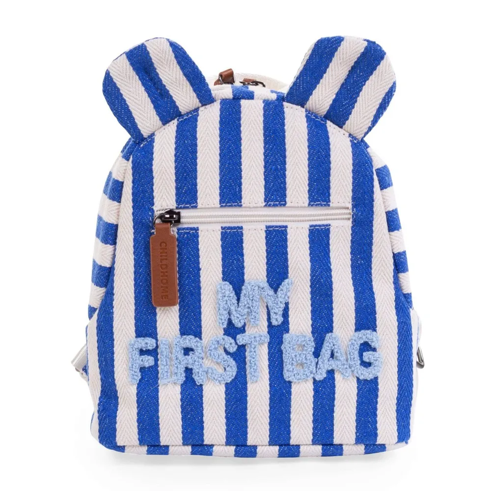 Fashion Childhome My First Bag Kinderrugzak - Stripes - Electric Blue/Light Blue