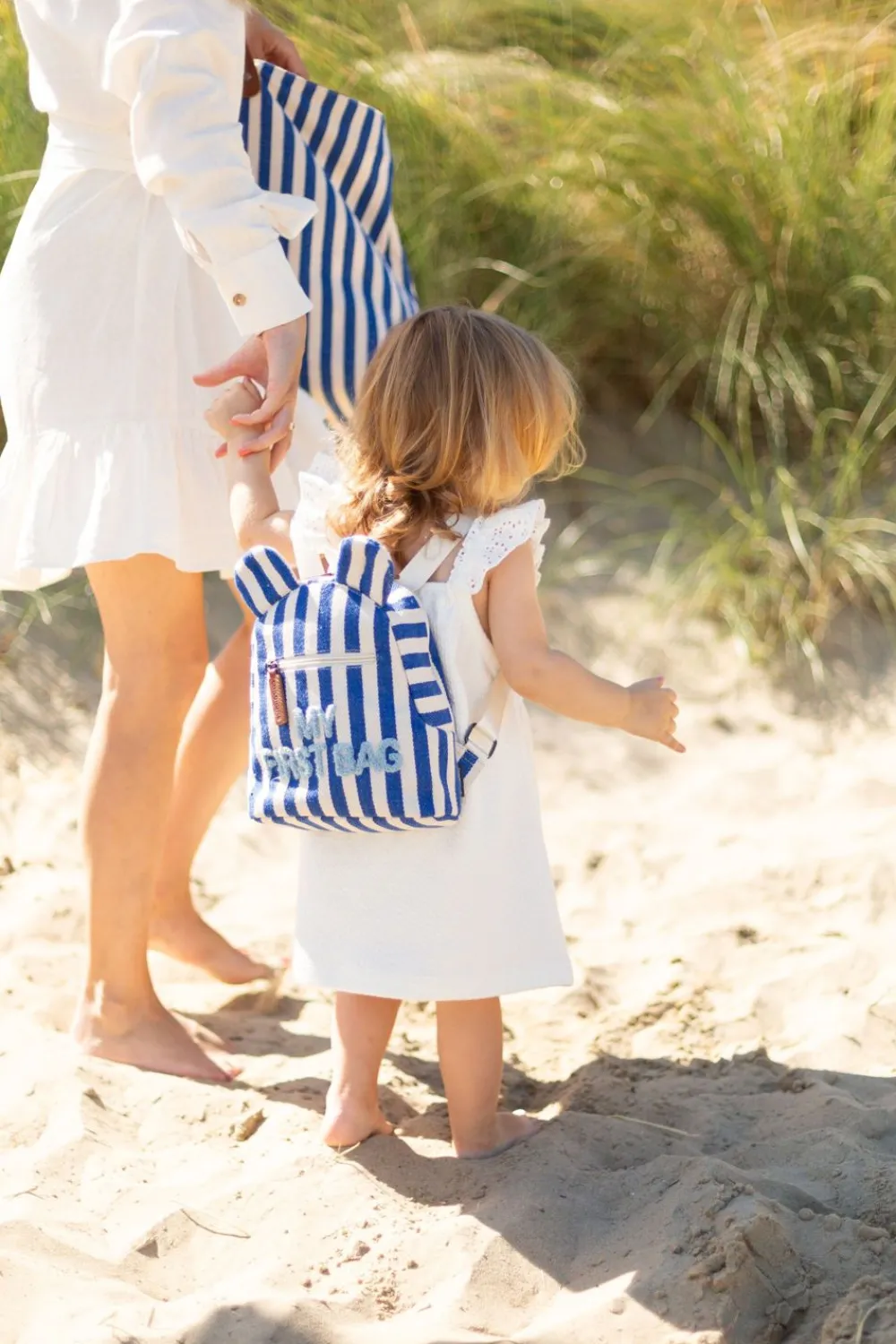 Fashion Childhome My First Bag Kinderrugzak - Stripes - Electric Blue/Light Blue