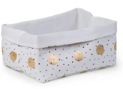 Best Sale Childhome Opbergmand - 40X30X20 Cm - Canvas - Gold Dots
