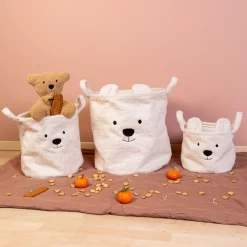 Store Childhome Opbergmand - 25X20X20 Cm - Teddy - Ecru