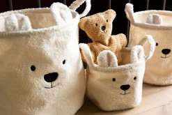 Best Childhome Opbergmand - 40X40X40 Cm - Teddy - Ecru