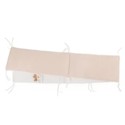 Best Childhome Parkomranding - 35X340 Cm - Jersey Melange Beige / Mousseline Teddy