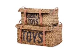 Cheap Childhome Rattan Opbergmanden + Riemen - Set Van 2