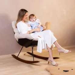 Best Childhome Rocking Schommelstoel Lounge - Zwart/Ecru