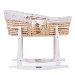 Clearance Childhome Rocking Staander Voor Moses Mand - Hout - Wit
