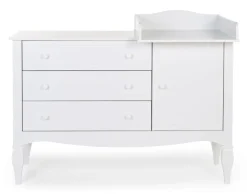 Sale Childhome Romantic White - Commode - 3 Laden + 1 Deur + Verzorgingsunit