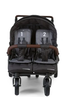 Outlet Childhome Sixseater Wandelwagen Met Autobrake + Regenhoes + Zonnekappen - Antraciet