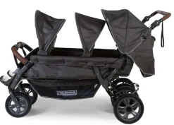 Outlet Childhome Sixseater Wandelwagen Met Autobrake + Regenhoes + Zonnekappen - Antraciet