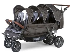 Outlet Childhome Sixseater Wandelwagen Met Autobrake + Regenhoes + Zonnekappen - Antraciet
