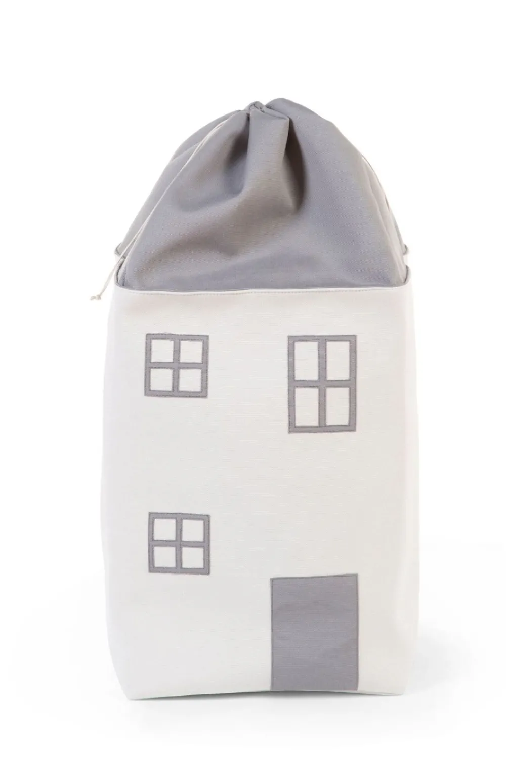 New Childhome Speelgoedzak Huis - Polyester - Grijs Ecru
