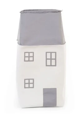 New Childhome Speelgoedzak Huis - Polyester - Grijs Ecru