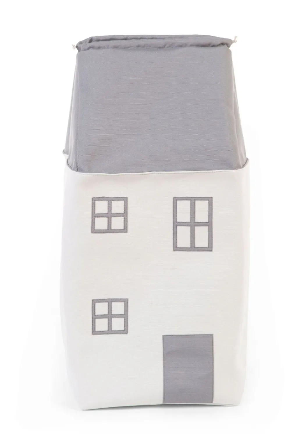 New Childhome Speelgoedzak Huis - Polyester - Grijs Ecru