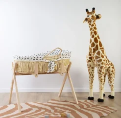 Hot Childhome Staande Giraf Knuffel - 50X40X135 Cm - Bruin Geel
