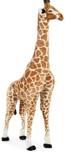 Outlet Childhome Staande Giraf Knuffel - 65X35X180 Cm - Bruin Geel