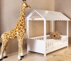 Outlet Childhome Staande Giraf Knuffel - 65X35X180 Cm - Bruin Geel