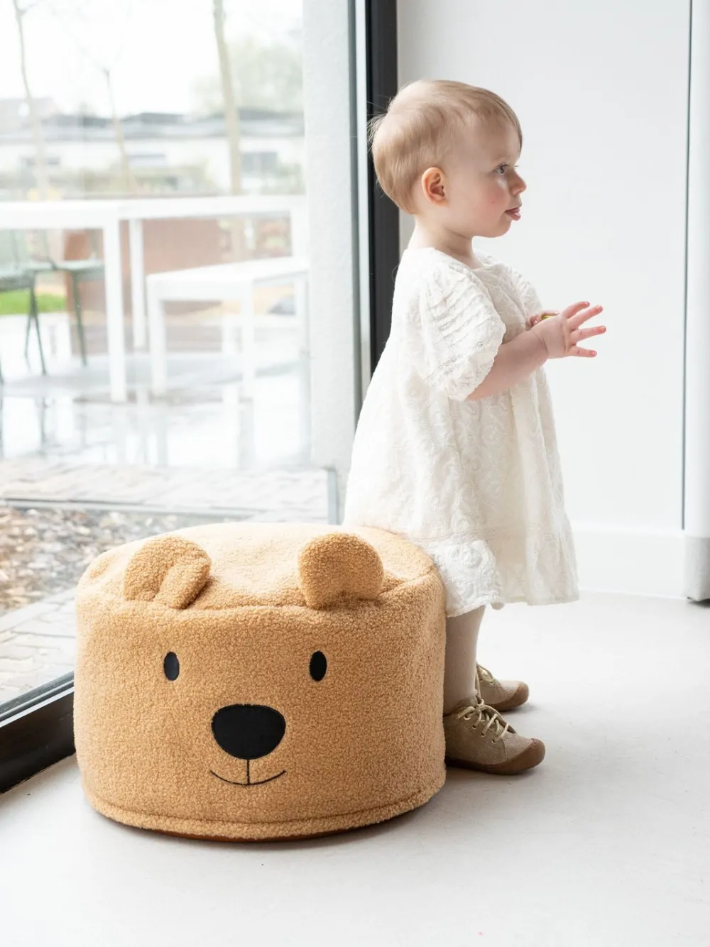 Store Childhome Teddy Beer Poef - Teddy - Beige 40Cm