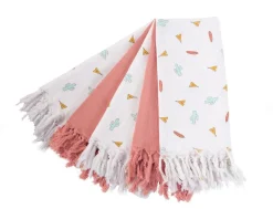 Shop Childhome Tetradoeken - Katoen - Tipi + Nude Met Franjes - 5 Stuks