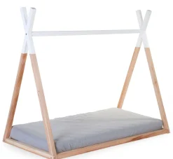 New Childhome Tipi Bed - 70X140 Cm - Hout - Naturel Wit Ja, Graag Met Lattenbodem