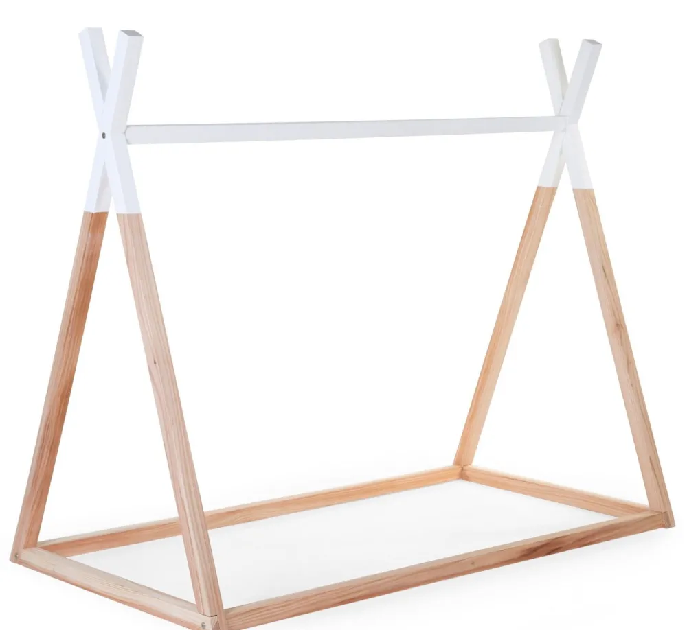 New Childhome Tipi Bed - 70X140 Cm - Hout - Naturel Wit Ja, Graag Met Lattenbodem
