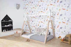 New Childhome Tipi Bed - 70X140 Cm - Hout - Naturel Wit Ja, Graag Met Lattenbodem