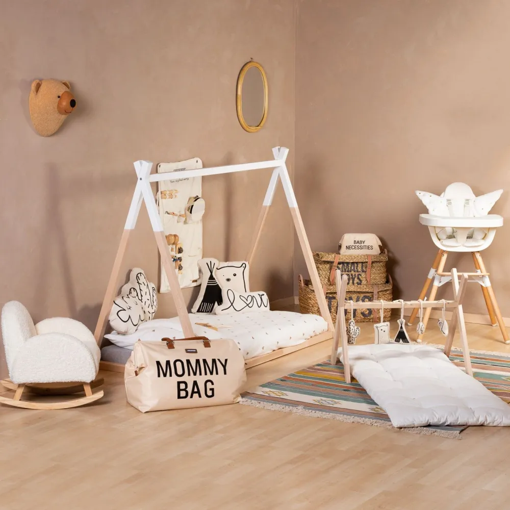 New Childhome Tipi Bed - 70X140 Cm - Hout - Naturel Wit Ja, Graag Met Lattenbodem