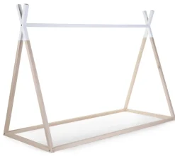 Fashion Childhome Tipi Bed - 90X200 Cm - Hout - Naturel Wit Ja, Graag Met Lattenbodem