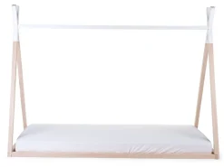 Fashion Childhome Tipi Bed - 90X200 Cm - Hout - Naturel Wit Ja, Graag Met Lattenbodem