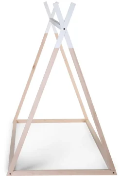 Fashion Childhome Tipi Bed - 90X200 Cm - Hout - Naturel Wit Ja, Graag Met Lattenbodem