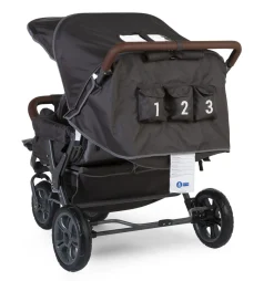 Discount Childhome Triplet Wandelwagen + Regenhoes + Zonnekap - Staal + Tedelon - Antraciet