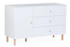 Online Childhome Wonder White - Commode - 3 Laden + 1 Deur + Verzorgingsunit