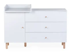 Online Childhome Wonder White - Commode - 3 Laden + 1 Deur + Verzorgingsunit